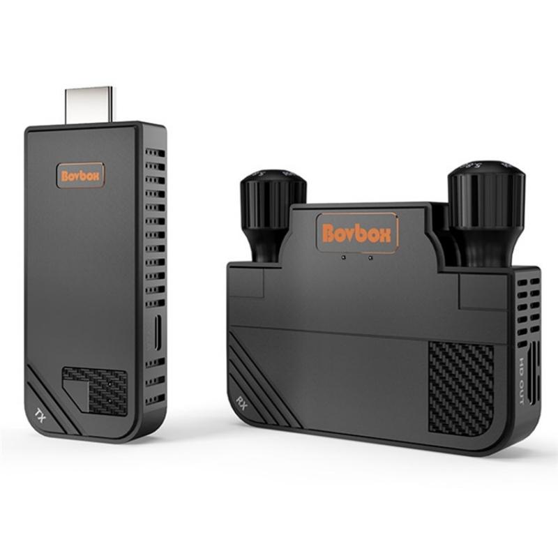 BOVBOX 091-HD Conference Use 100M Wireless WiFi HDMI Extender Video Transmitter Receiver, Plug:EU Plug - Shopkiz.com