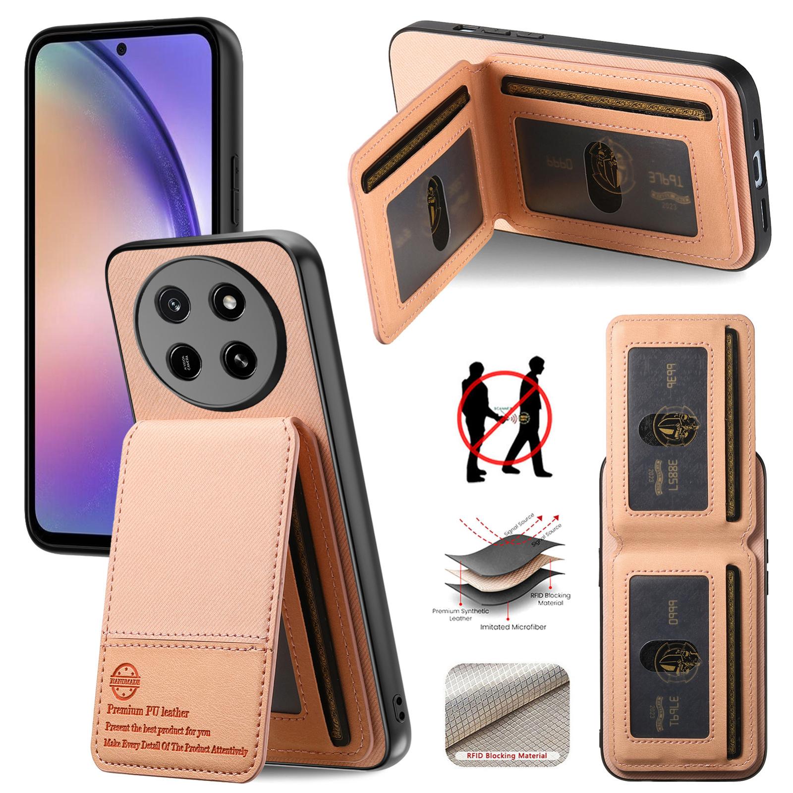 For Honor X80 Pro Max 5G Twill Fabric Leather Vertical Flip RFID Card Bag Phone Case(Pink) - Shopkiz.com