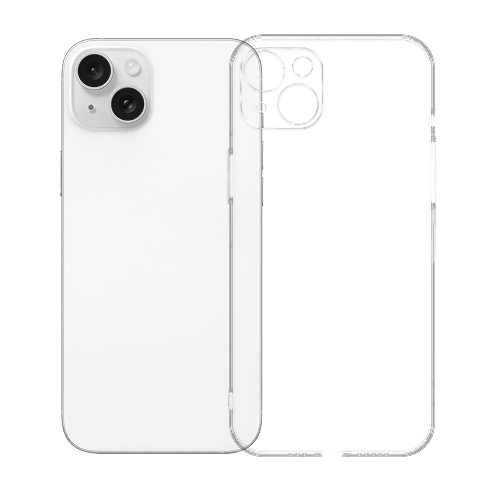 For iPhone 15 Plus Kalebol 1.5mm Thickened Rounded Corner Transparency TPU Phone Case - Shopkiz.com