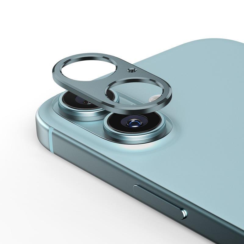 For iPhone 16 Kalebol Metal Hollow Lens Protection Ring(Green) - Shopkiz.com