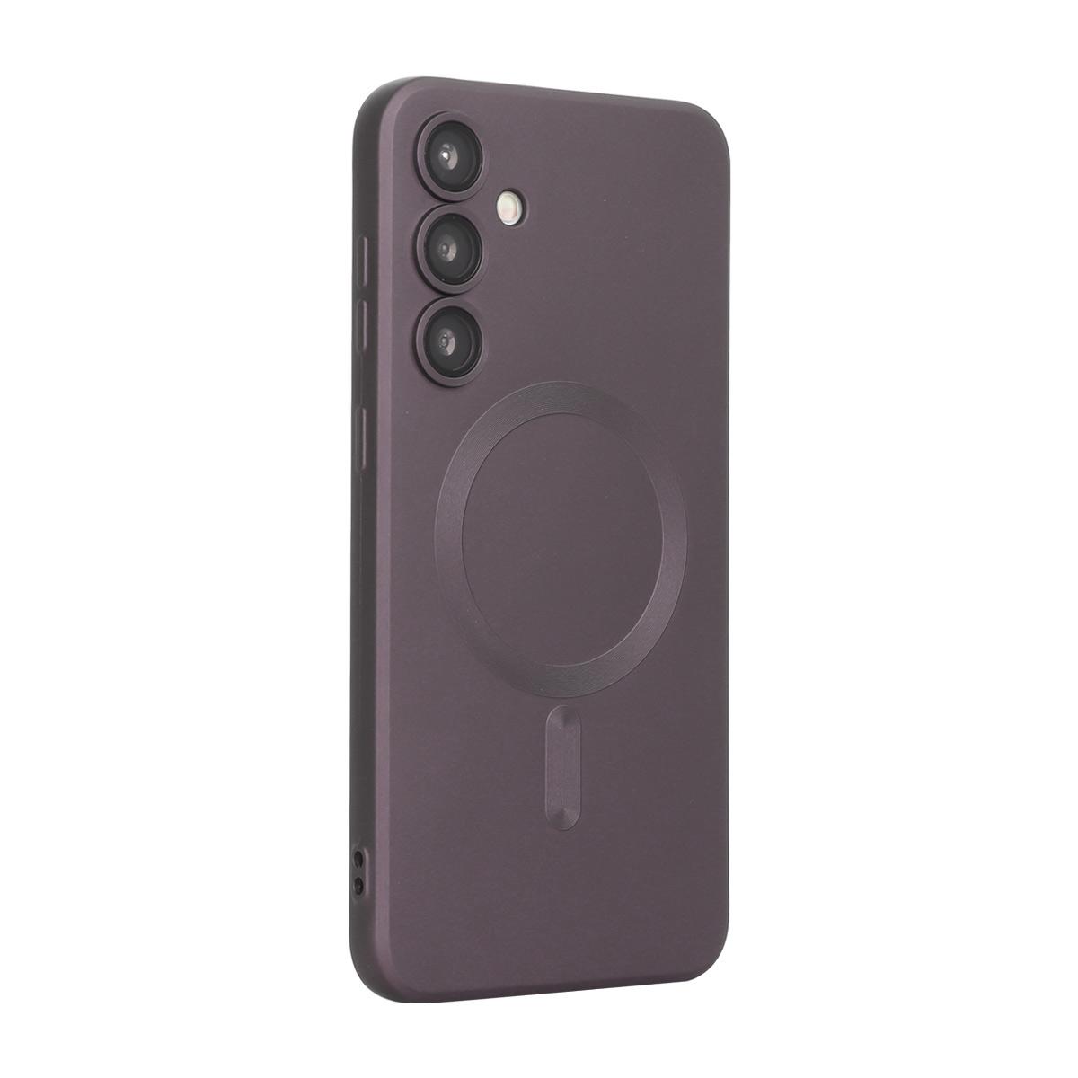 For Galaxy A27 5G ENKAY MagSafe Matte TPU Phone Case with Lens Film(Burgundy) - Shopkiz.com