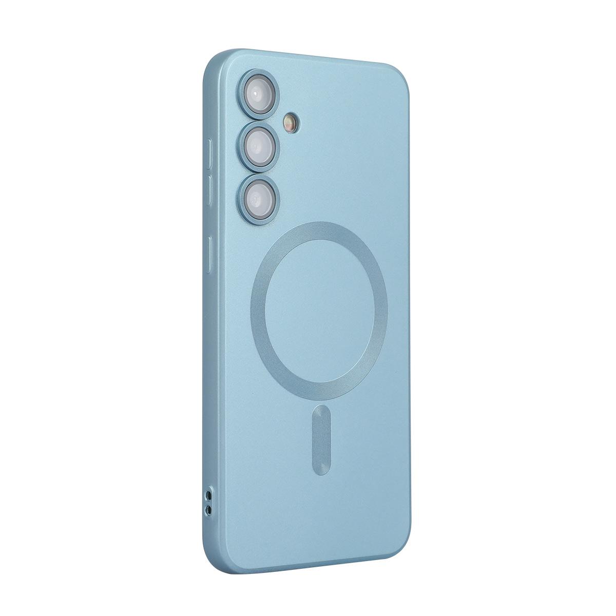 For Galaxy A08 4G ENKAY MagSafe Matte TPU Phone Case with Lens Film(Sierra Blue) - Shopkiz.com