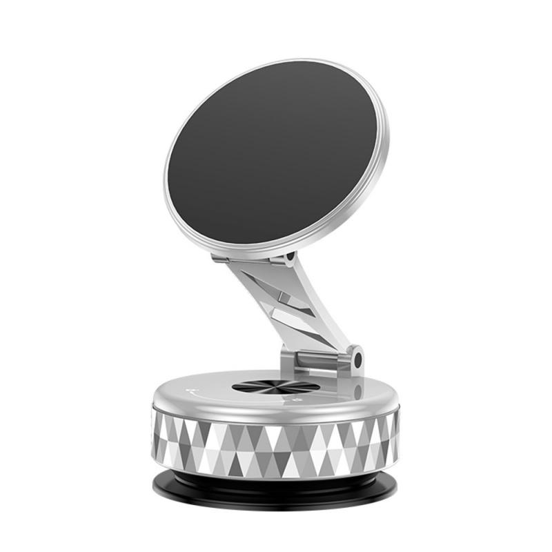 K13 360 Degree Rotation Vacuum Suction Cellphone Holder Magnetic Car Phone Mount(Silver) - Shopkiz.com