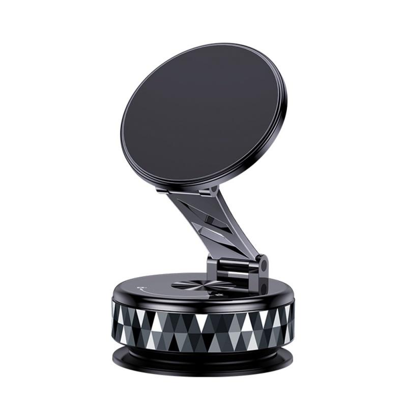 K13 360 Degree Rotation Vacuum Suction Cellphone Holder Magnetic Car Phone Mount(Black) - Shopkiz.com