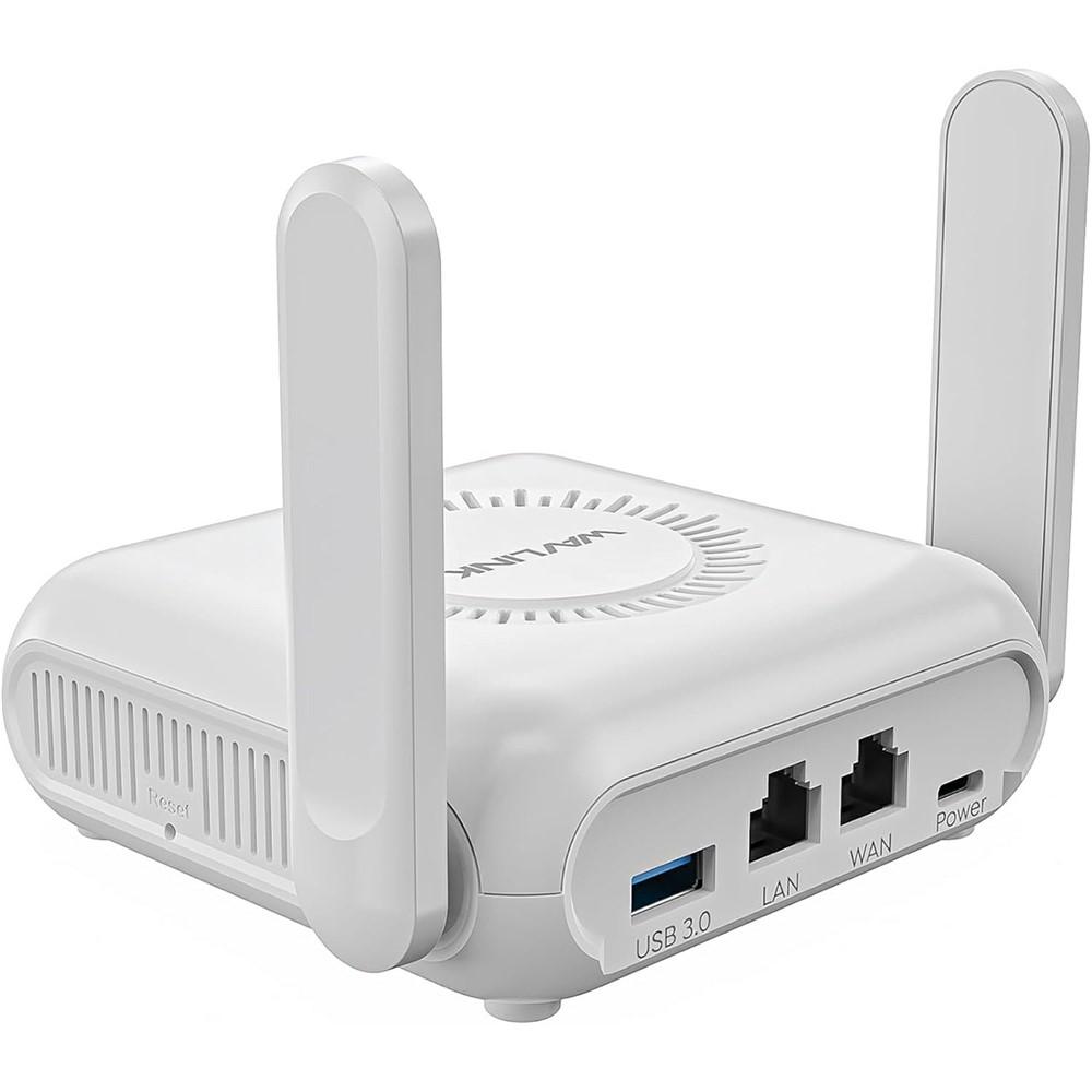 WAVLINK WNT100X3 AX3000 160MHz MU-MIMO OFDMA VPN Dual Band WiFi 6 Travel Router, Color:UK Plug - Shopkiz.com