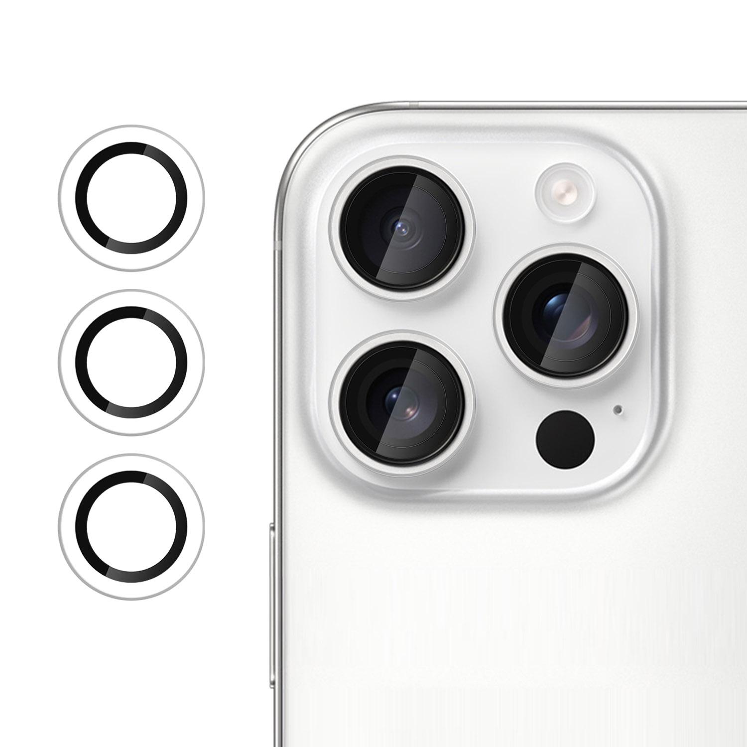 For iPhone 16 Pro Kalebol No Flicker Ultra-Thin Individual Camera Lens Tempered Glass Film(Transparent) - Shopkiz.com