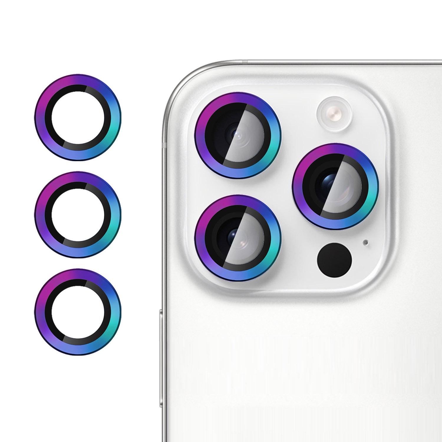 For iPhone 16 Pro Kalebol No Flicker Ultra-Thin Individual Camera Lens Tempered Glass Film(Dazzling Colors) - Shopkiz.com