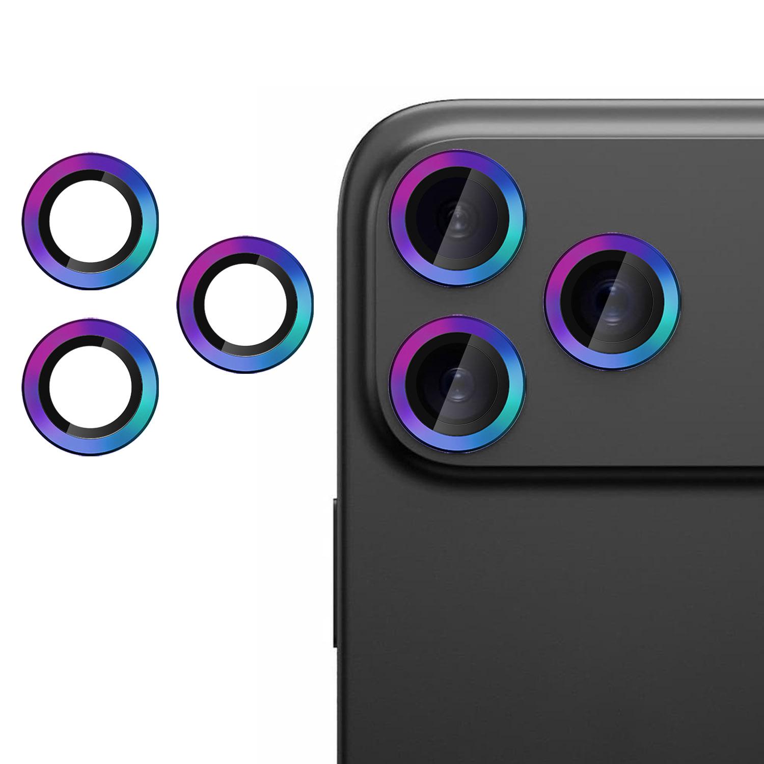 For iPhone 17 Pro Kalebol No Flicker Ultra-Thin Individual Camera Lens Tempered Glass Film(Dazzling Colors) - Shopkiz.com