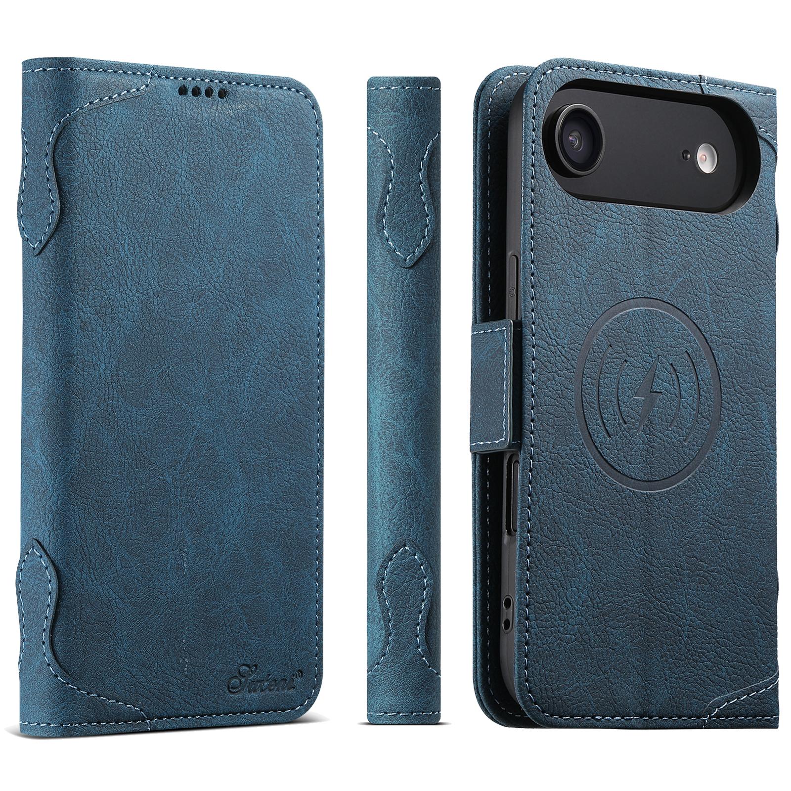 For iPhone Air SUTENI J07 Multifunctional Horizontal Flip Magsafe Leather Phone Case(Blue) - Shopkiz.com