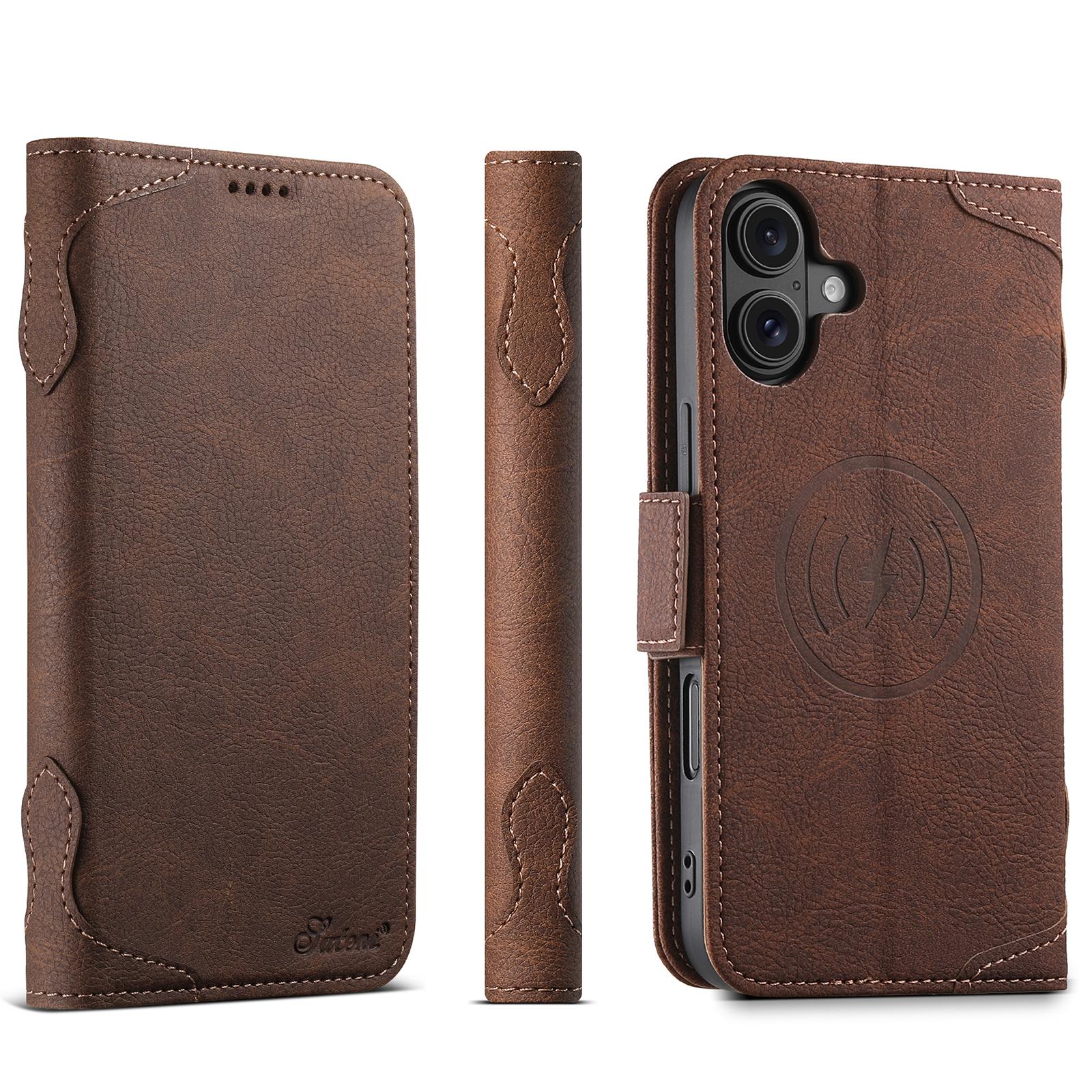 For iPhone 18 SUTENI J07 Multifunctional Horizontal Flip Magsafe Leather Phone Case(Brown) - Shopkiz.com