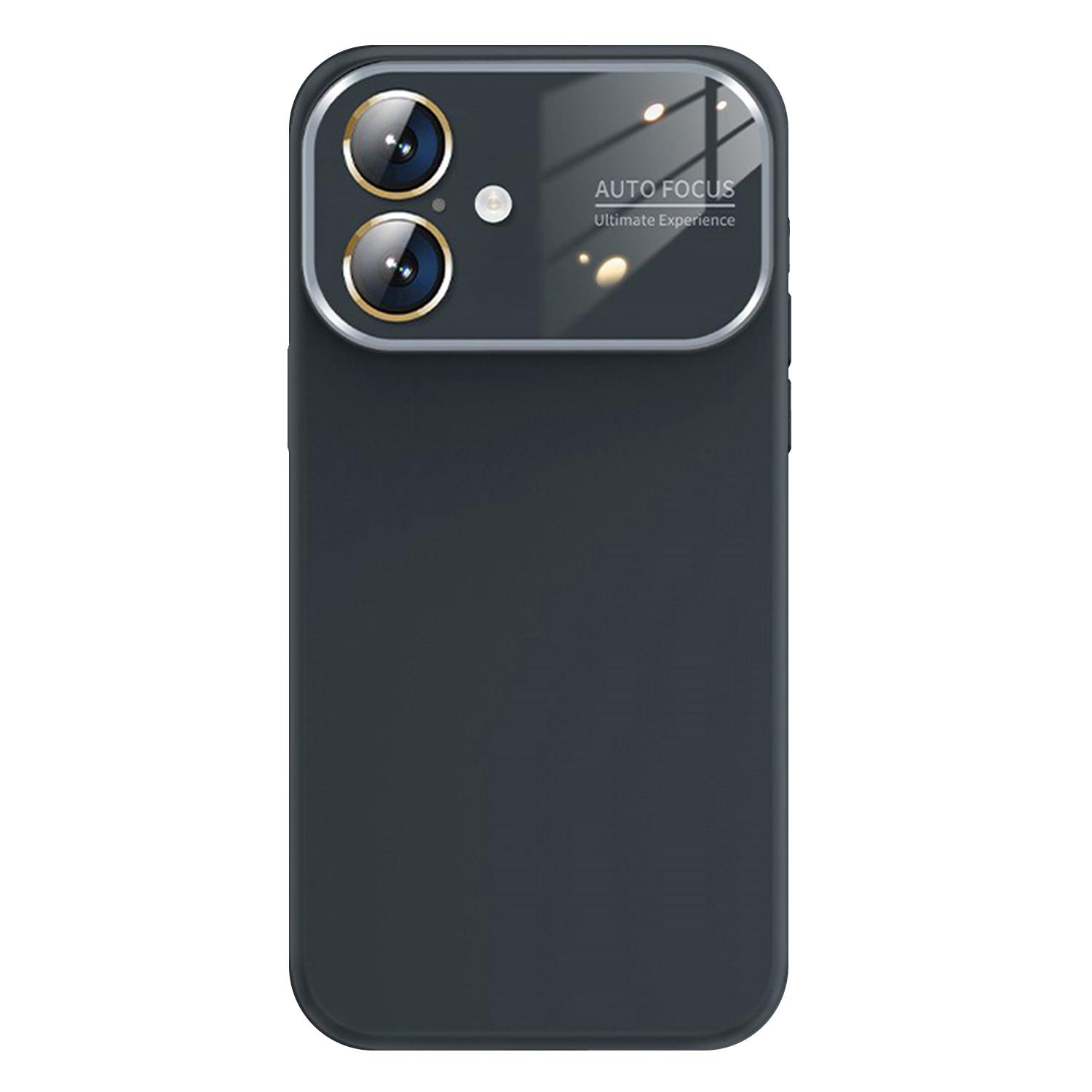 For iPhone 16 Kalebol Large Windows Frosted Liquid Silicone Phone Case(Graphite Gray) - Shopkiz.com