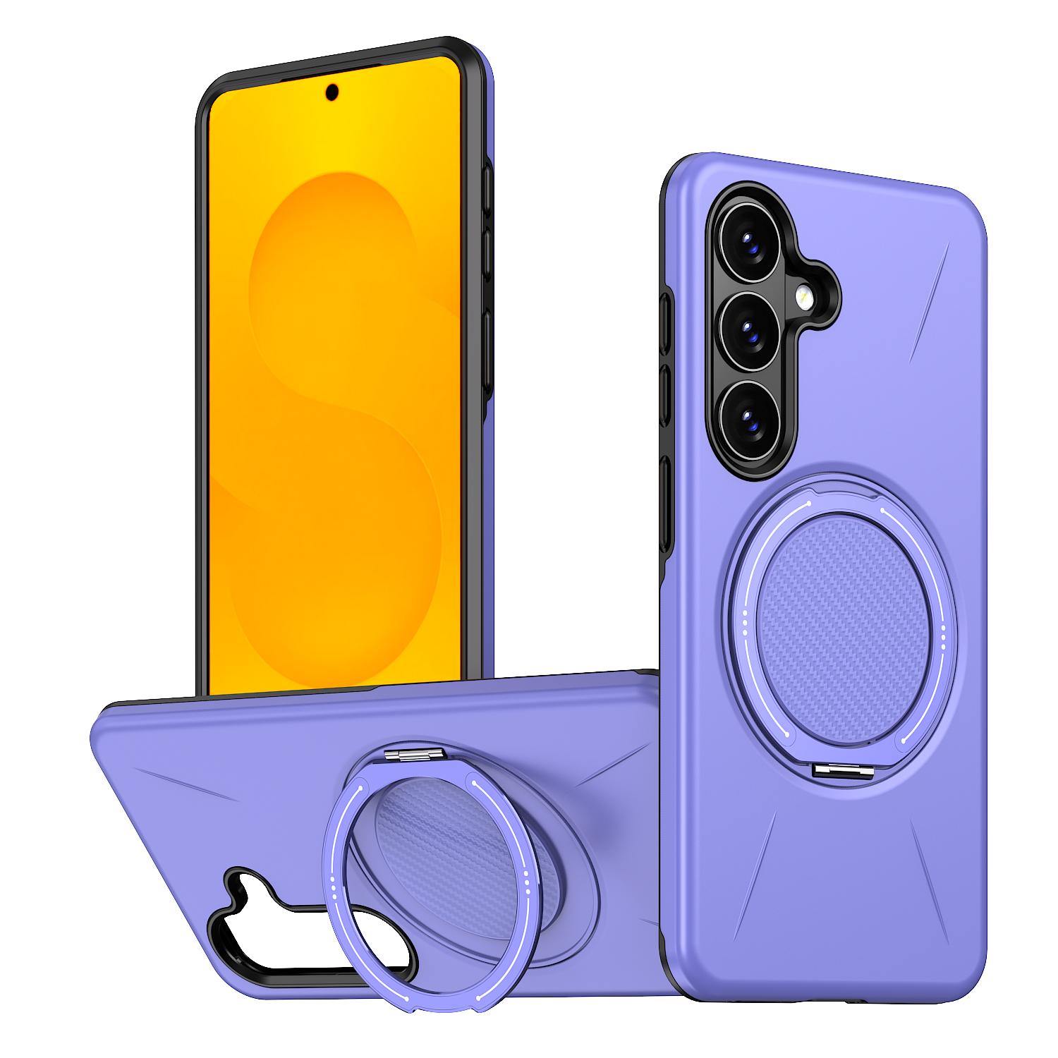 For Galaxy S26+ 5G Kalebol Magnetic MagSafe Rotation Holder PC Phone Case(Lilac) - Shopkiz.com