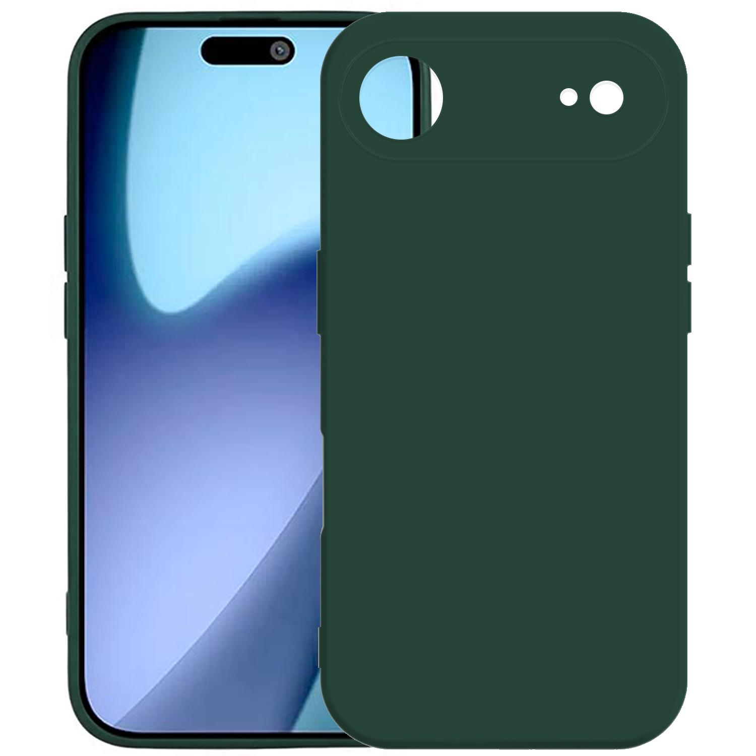 For iPhone Air Kalebol Precise Cutouts Solid Color TPU Phone Case(Dark Green) - Shopkiz.com