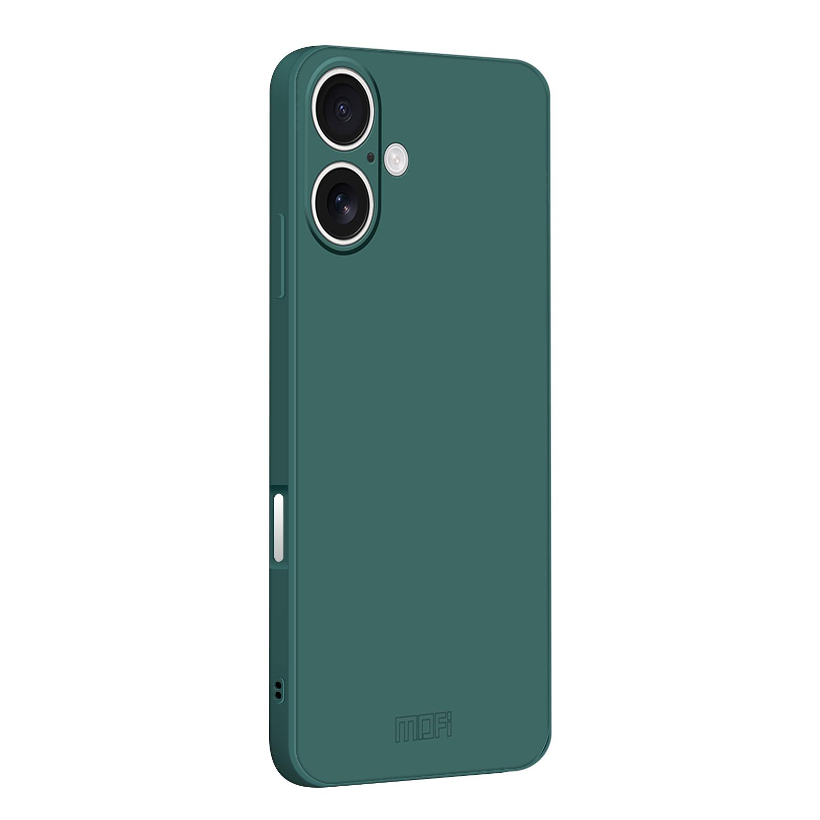 For iPhone 18 MOFI Caring Soft Shell Liquid Silicone Skin Feel Phone Case(Dark Green) - Shopkiz.com