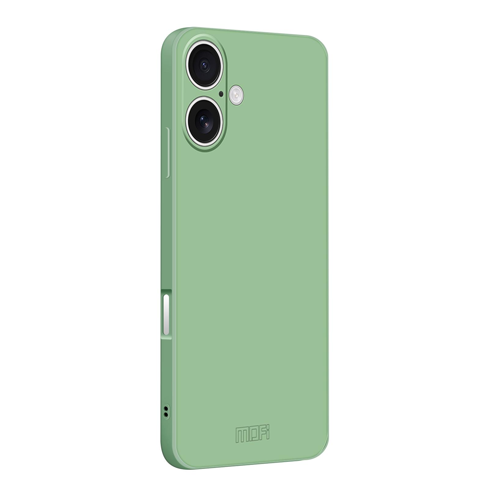 For iPhone 18 MOFI Caring Soft Shell Liquid Silicone Skin Feel Phone Case(Matcha Green) - Shopkiz.com