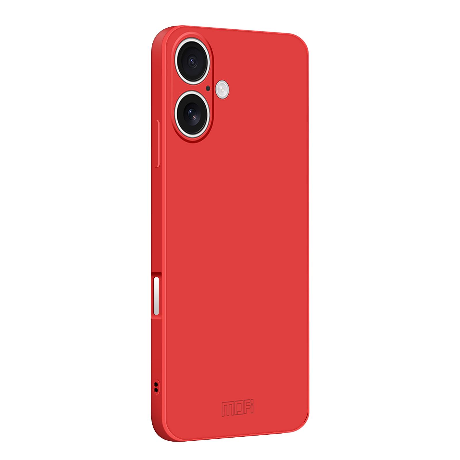 For iPhone 18 MOFI Caring Soft Shell Liquid Silicone Skin Feel Phone Case(Red) - Shopkiz.com