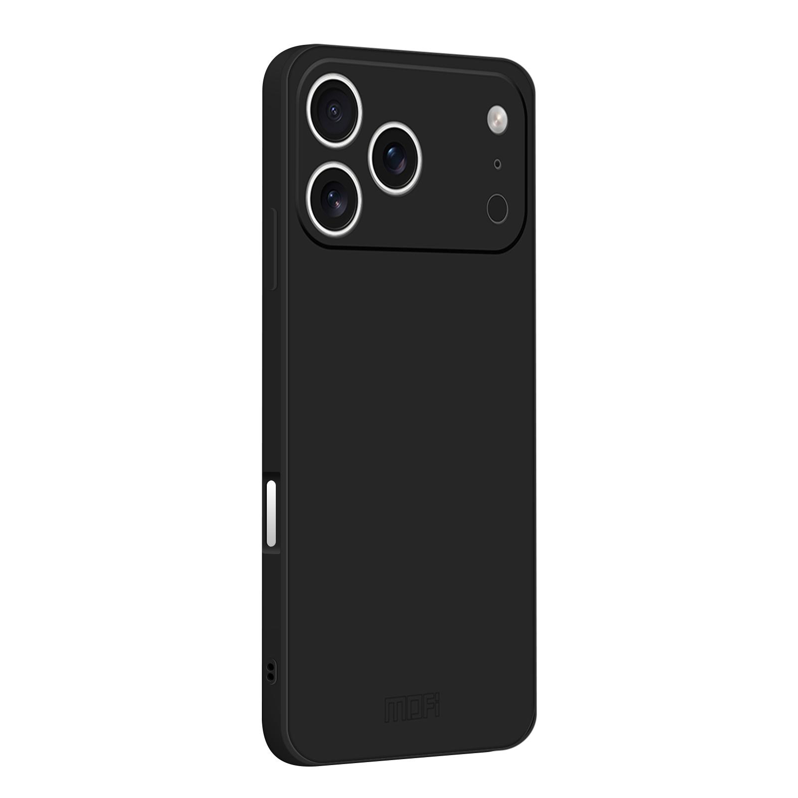For iPhone 18 Pro MOFI Caring Soft Shell Liquid Silicone Skin Feel Phone Case(Black) - Shopkiz.com