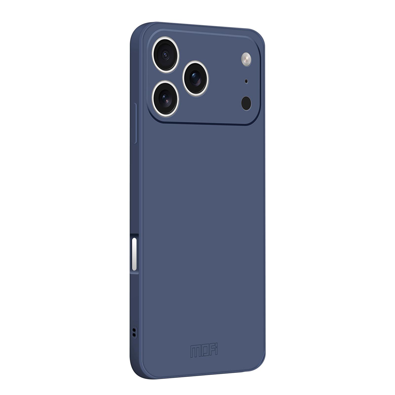 For iPhone 18 Pro MOFI Caring Soft Shell Liquid Silicone Skin Feel Phone Case(Grayish Blue) - Shopkiz.com