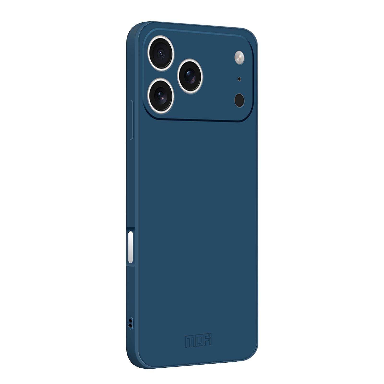 For iPhone 18 Pro Max MOFI Caring Soft Shell Liquid Silicone Skin Feel Phone Case(Blue) - Shopkiz.com