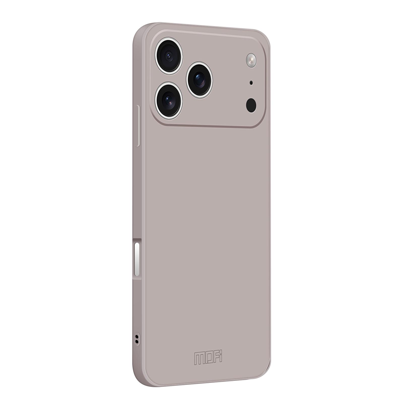 For iPhone 18 Pro Max MOFI Caring Soft Shell Liquid Silicone Skin Feel Phone Case(Titanium Gray) - Shopkiz.com