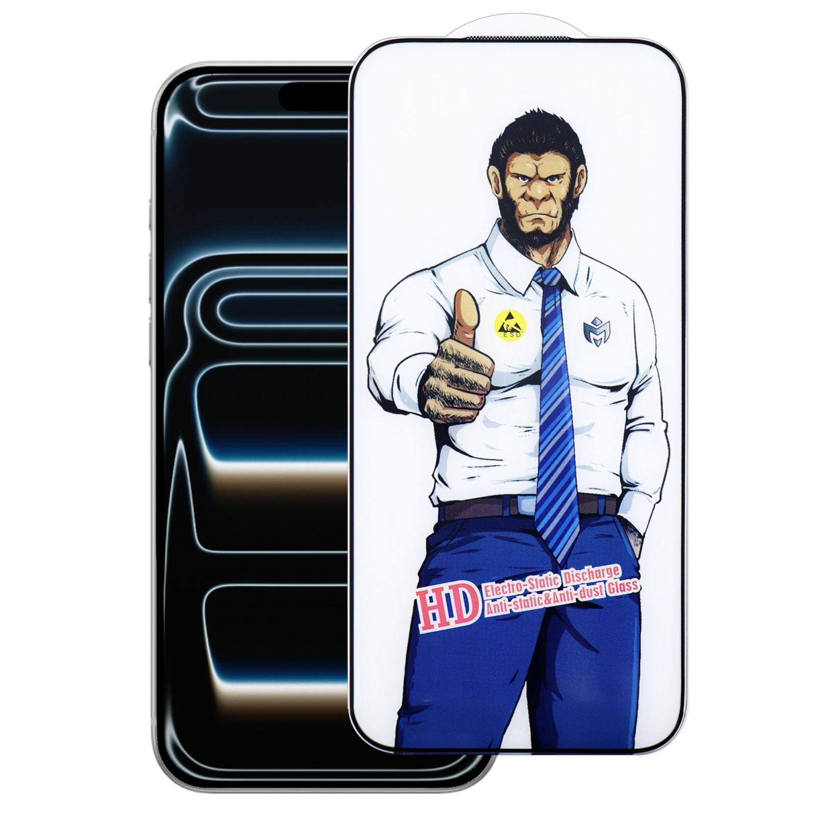 For iPhone 17 Pro Gorilla Screen-Printed High-Aluminium Explosion-Proof HD Tempered Glass Film - Shopkiz.com