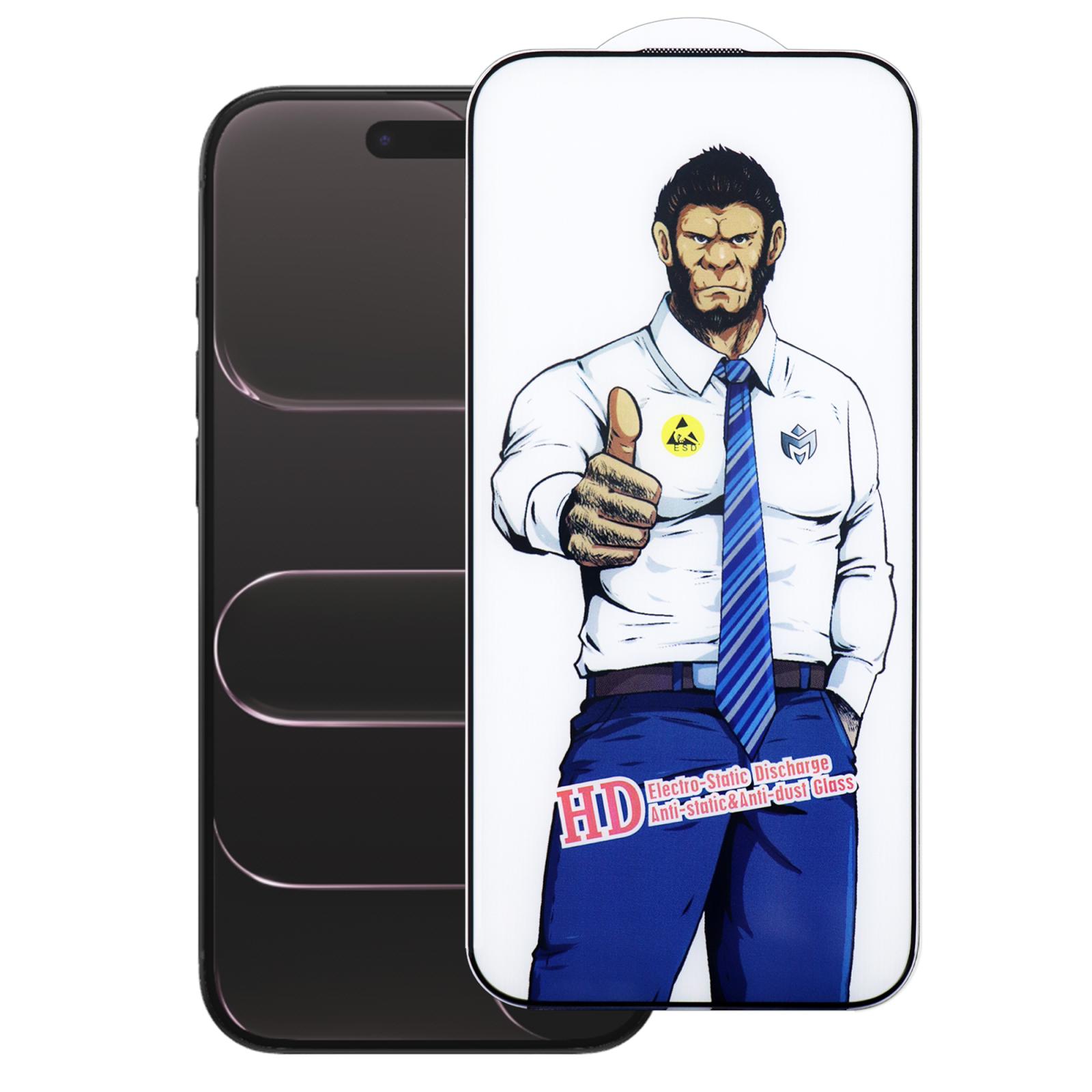 For iPhone Air Gorilla Screen-Printed High-Aluminium Explosion-Proof HD Tempered Glass Film - Shopkiz.com