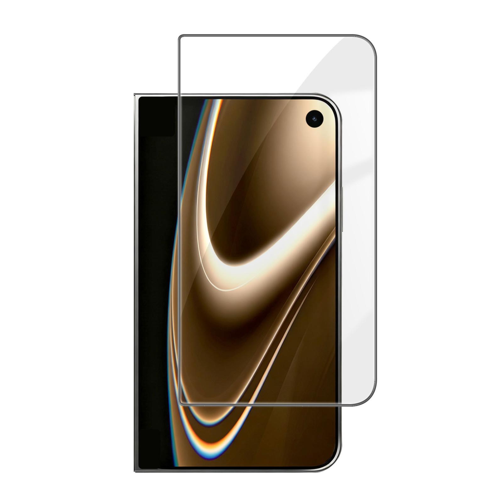 For iPhone Fold Outer Screen Kalebol High-Aluminum Screen-Printed Full-Coverage Anti-Fingerprint Black-Bordered HD Tempered Glass Film - Shopkiz.com