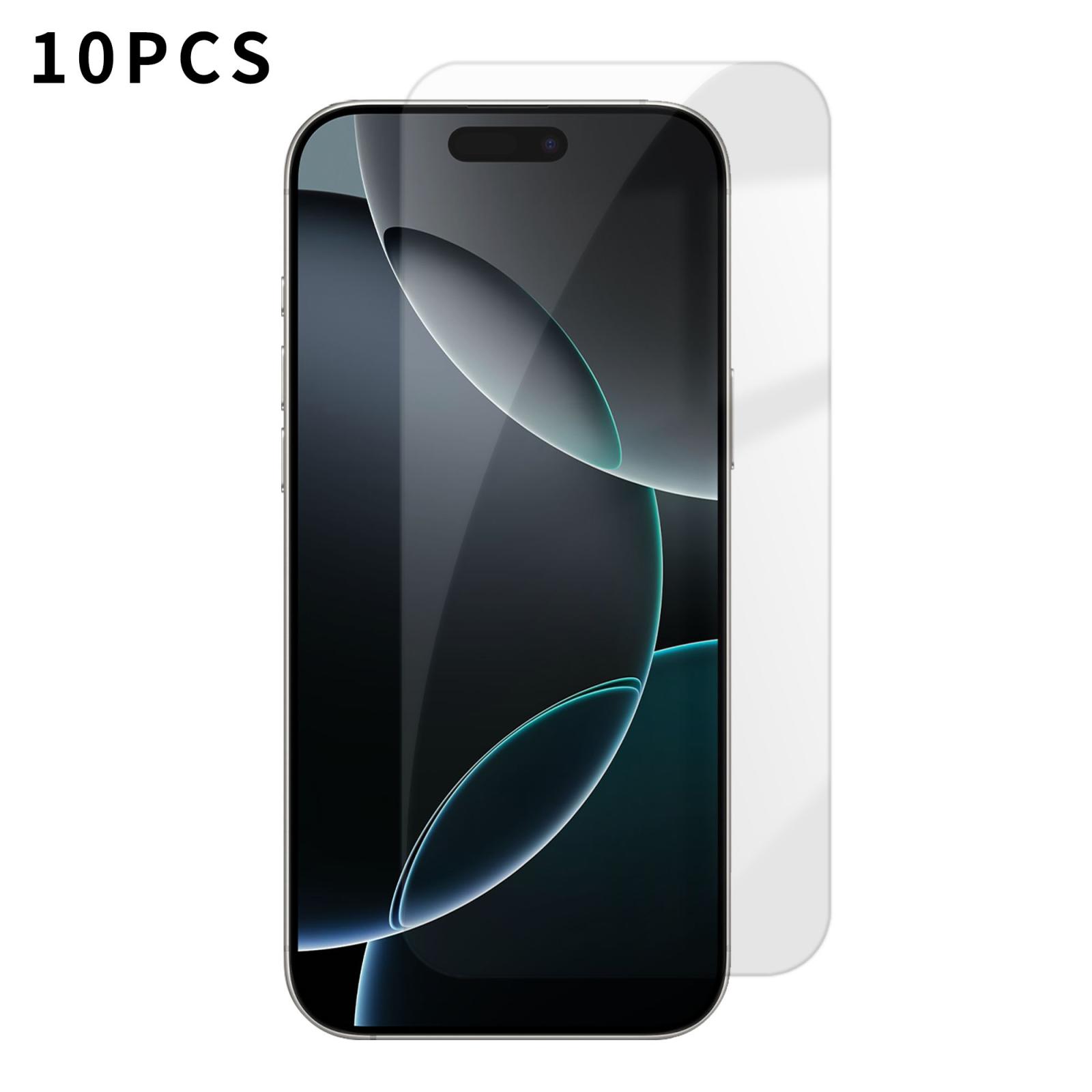 For iPhone 16 Pro Kalebol 10pcs High-Aluminum Semi-Screen Anti-Fingerprint HD Tempered Glass Film - Shopkiz.com