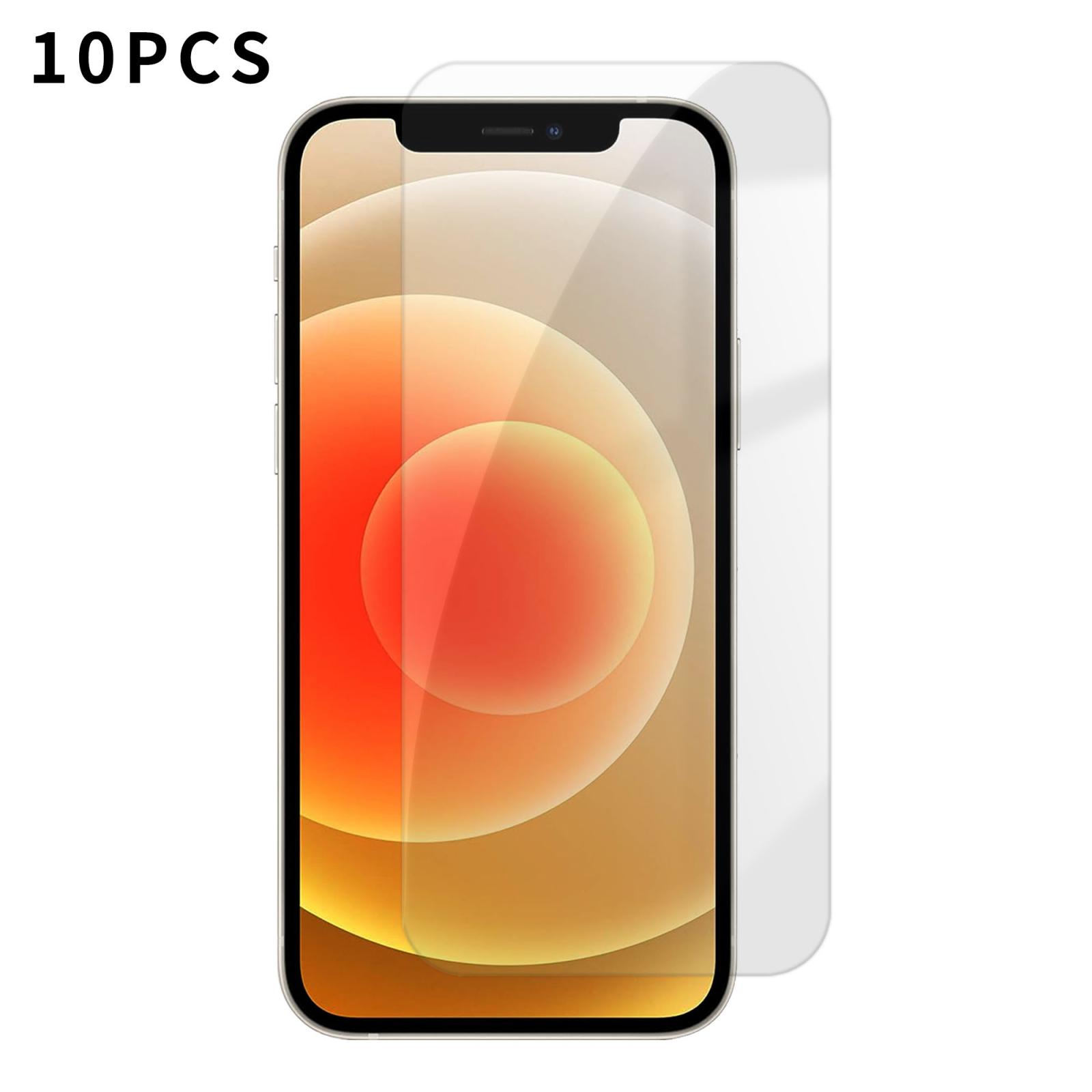 For iPhone 12 Kalebol 10pcs High-Aluminum Semi-Screen Anti-Fingerprint HD Tempered Glass Film - Shopkiz.com