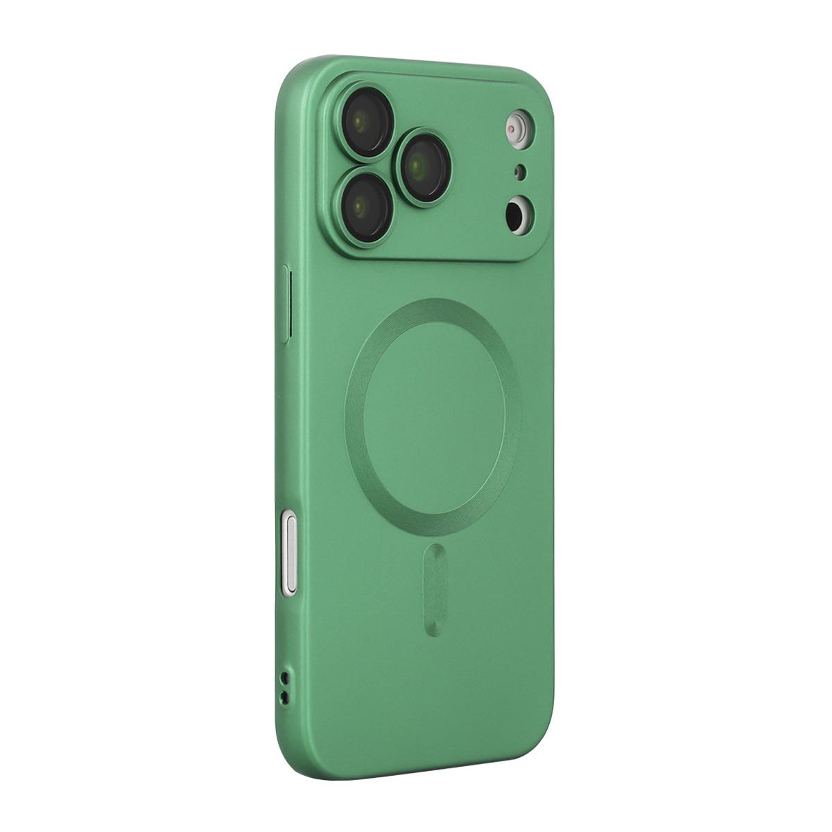 For iPhone 17 Pro Max ENKAY MagSafe Matte TPU Phone Case with Lens Film(Green) - Shopkiz.com