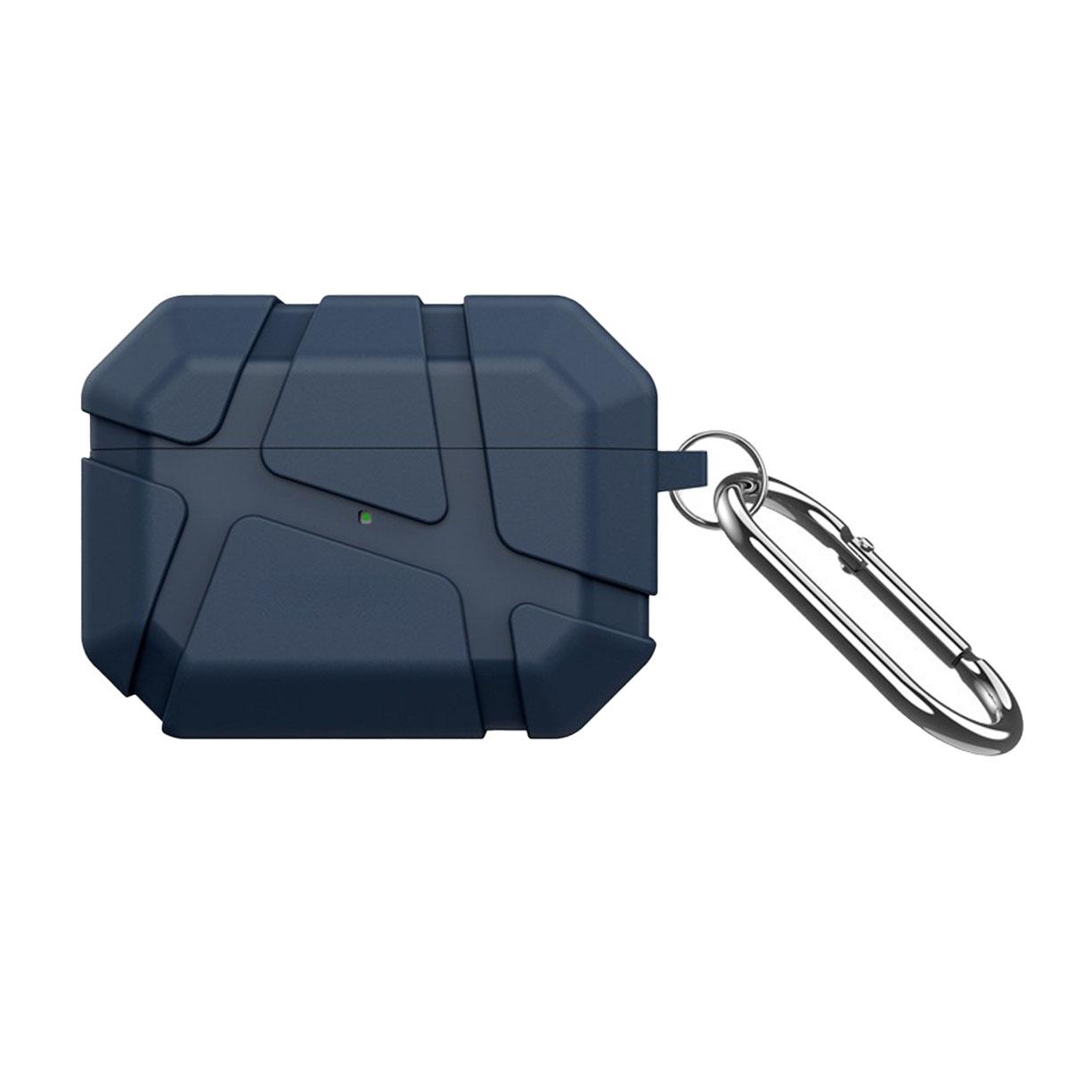 For AirPods Pro 3 Textured Solid Color TPU Earphonee Cover(Navy Blue) - Shopkiz.com