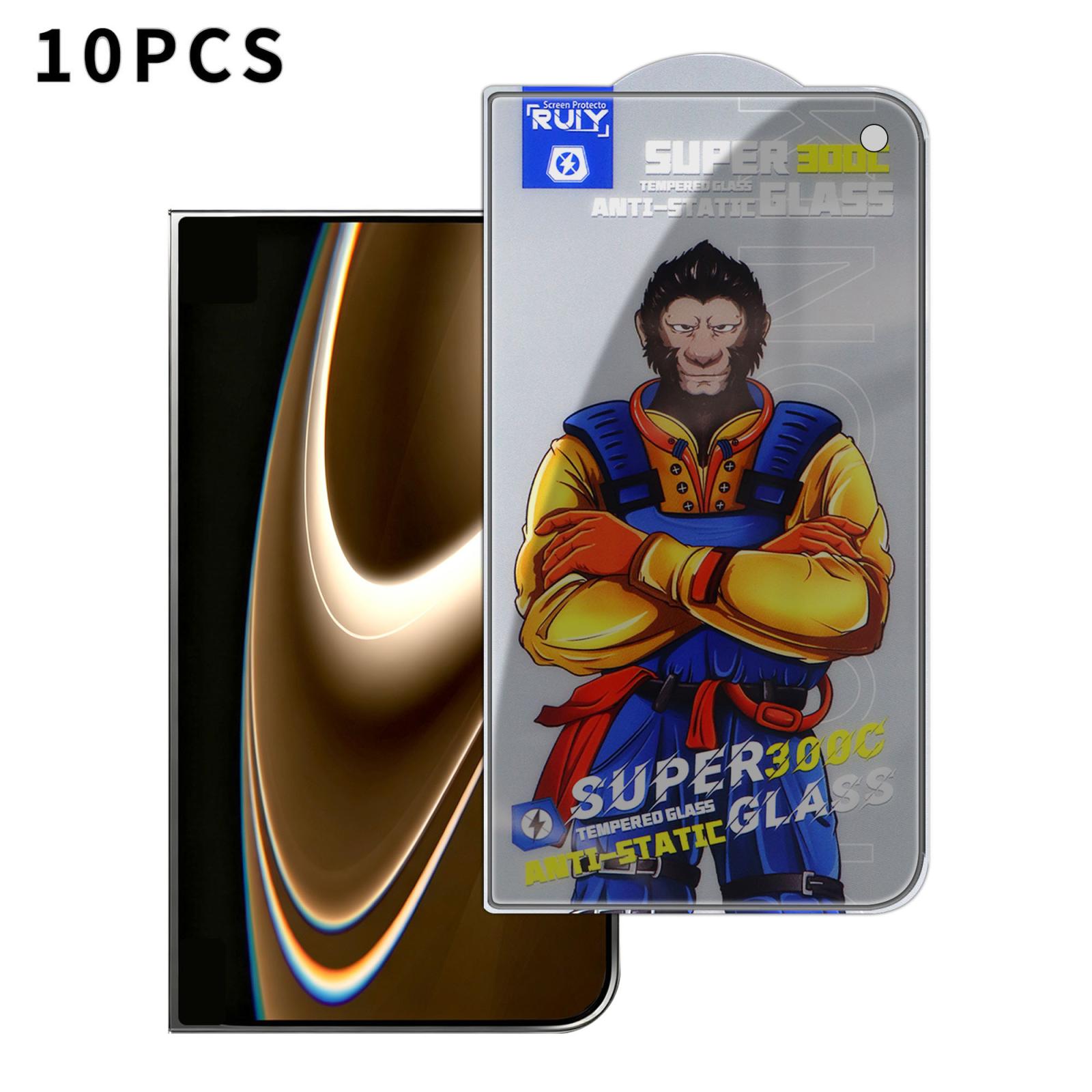 For iPhone Fold Outer Screen 10pcs Armor 300C Ultra-Curved Anti-Static Anti-Dust Silk-Screened Privacy Tempered Glass Film - Shopkiz.com