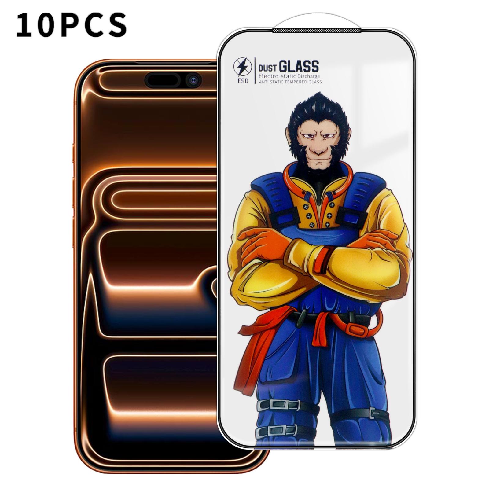 For iPhone 17 Pro Max 10pcs Armor Super-Strong 3D Curved 120C Anti-Static High-Aluminum Screen-Printed HD Tempered Glass Film - Shopkiz.com