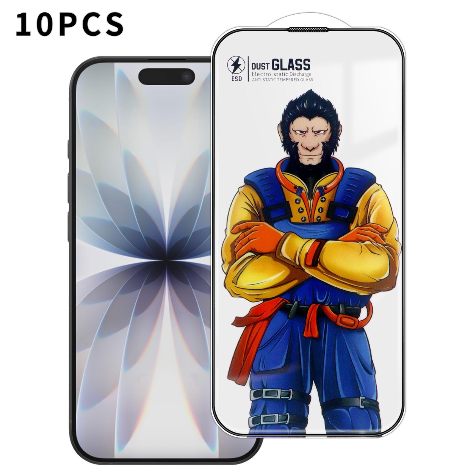 For iPhone 17 10pcs Armor Super-Strong 3D Curved 120C Anti-Static High-Aluminum Screen-Printed HD Tempered Glass Film - Shopkiz.com