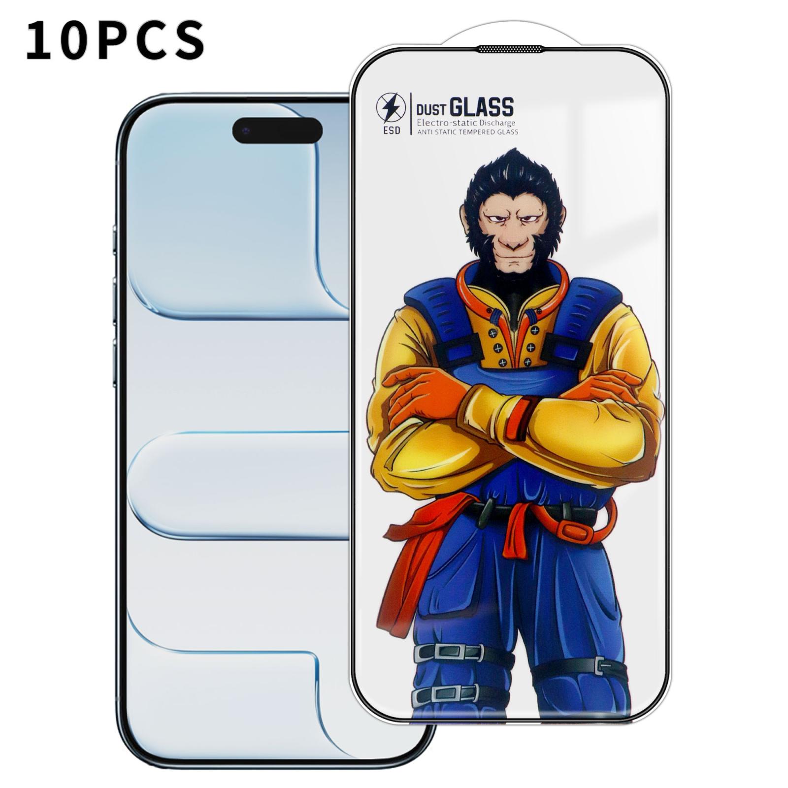 For iPhone Air 10pcs Armor Super-Strong 3D Curved 120C Anti-Static High-Aluminum Screen-Printed HD Tempered Glass Film - Shopkiz.com