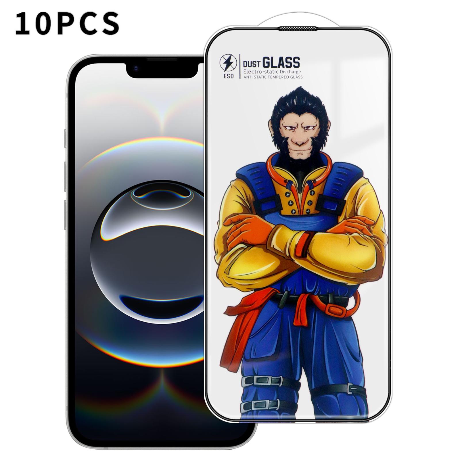For iPhone 17e / 16e 10pcs Armor Super-Strong 3D Curved 120C Anti-Static High-Aluminum Screen-Printed HD Tempered Glass Film - Shopkiz.com