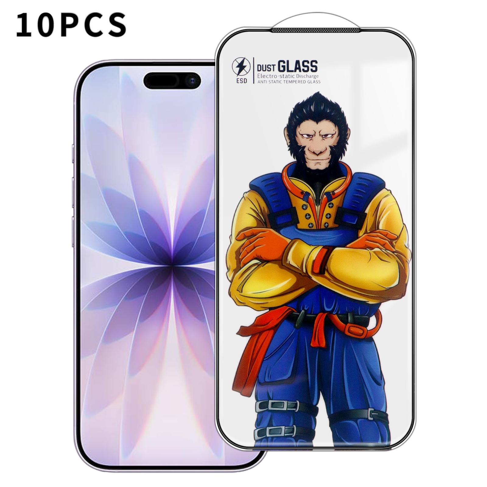 For iPhone 18 10pcs Armor Super-Strong 3D Curved 120C Anti-Static High-Aluminum Screen-Printed HD Tempered Glass Film - Shopkiz.com