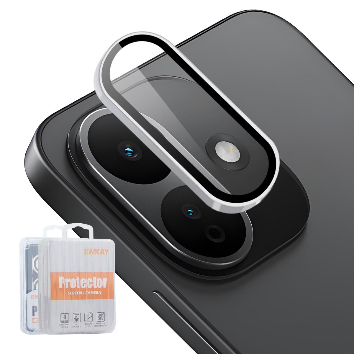 For Redmi Note 17 Pro 5G Global 163mm ENKAY Hat-Prince 9H Rear Camera Lens Aluminium Alloy Tempered Glass Film(Silver) - Shopkiz.com