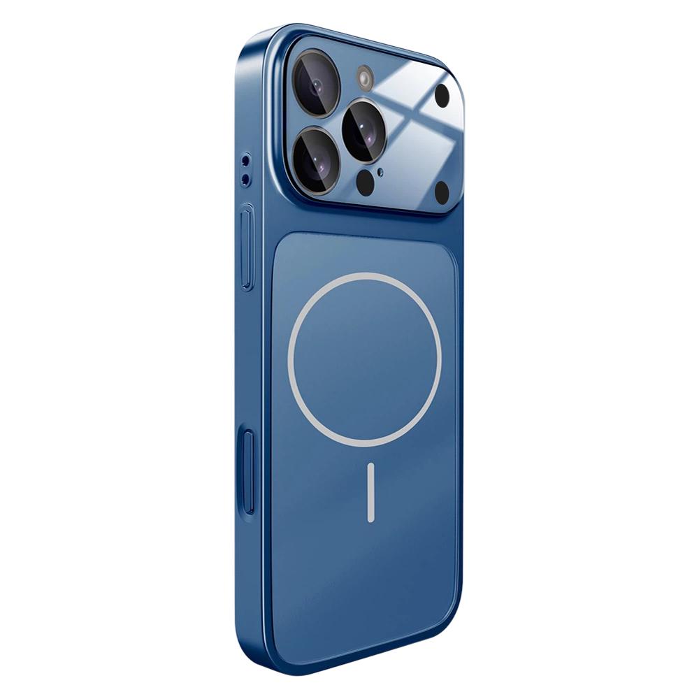 For iPhone 13 Pro Max Change to 17 Big Lens Window Frosted MagSafe Phone Case(Blue) - Shopkiz.com