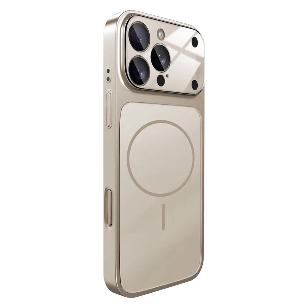For iPhone 14 Pro Max Change to 17 Big Lens Window Frosted MagSafe Phone Case(Gray) - Shopkiz.com