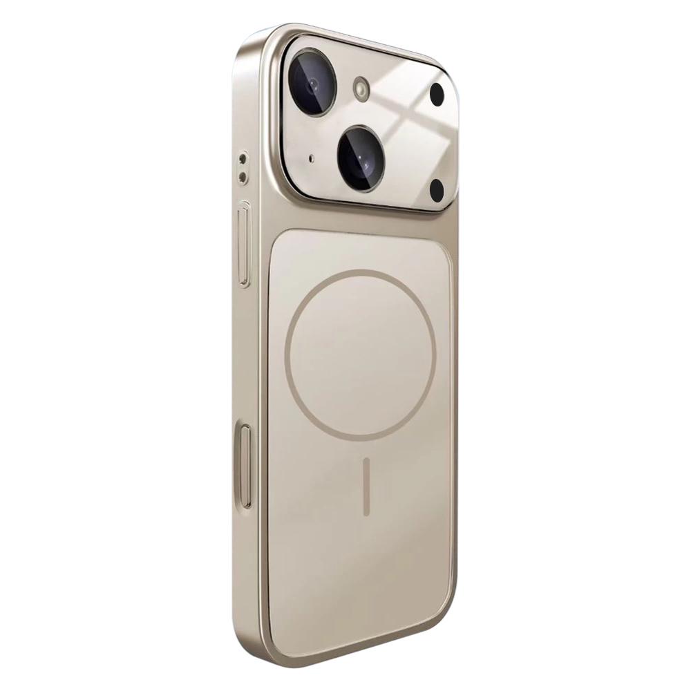 For iPhone 15 Plus Change to 17 Big Lens Window Frosted MagSafe Phone Case(Gray) - Shopkiz.com