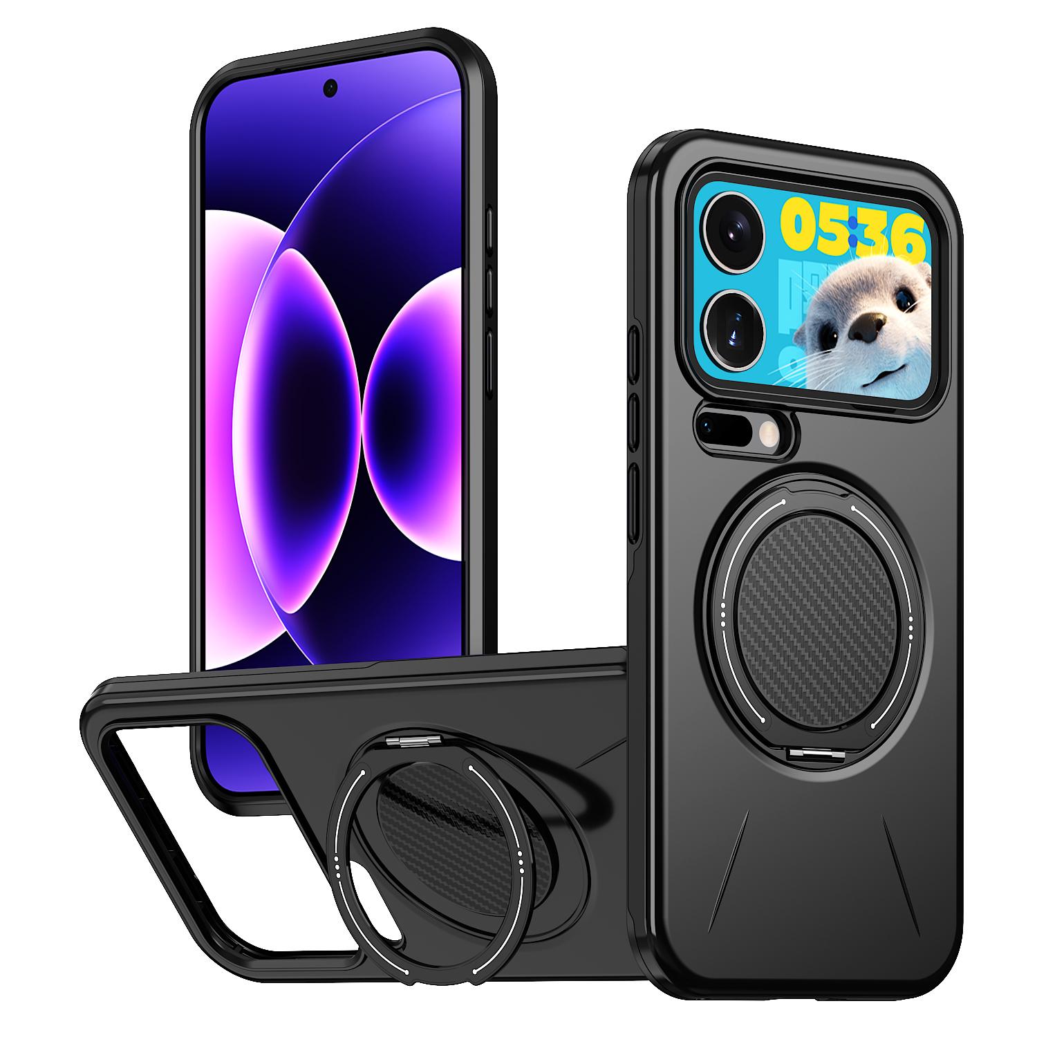 For Xiaomi 17 Pro Kalebol Magnetic MagSafe Rotation Holder PC Phone Case(Black) - Shopkiz.com