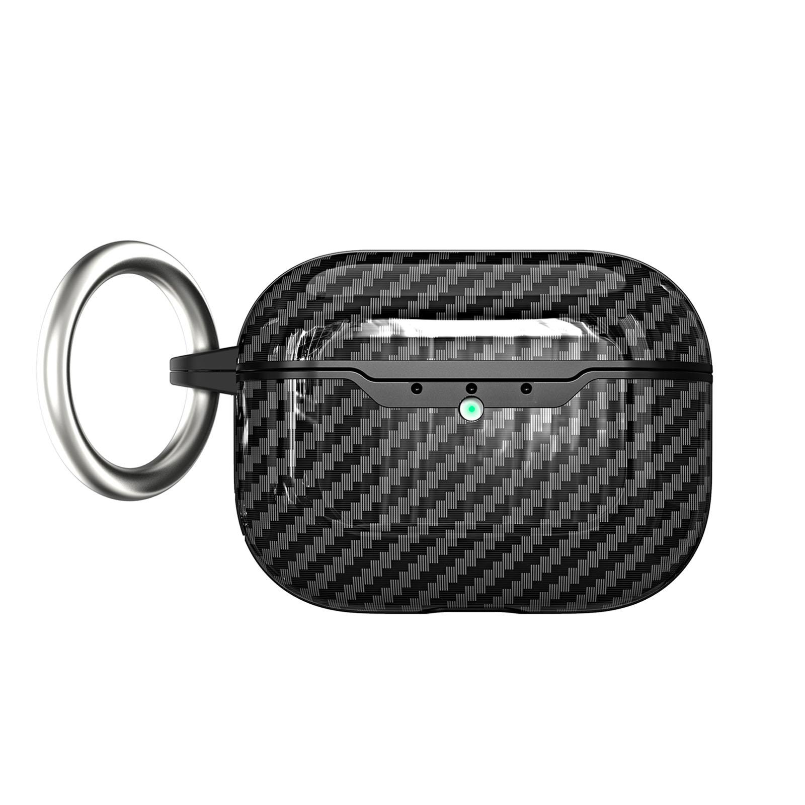 For AirPods Pro 3 Carbon Fiber TPU Earphone Protective Cover(Black) - Shopkiz.com
