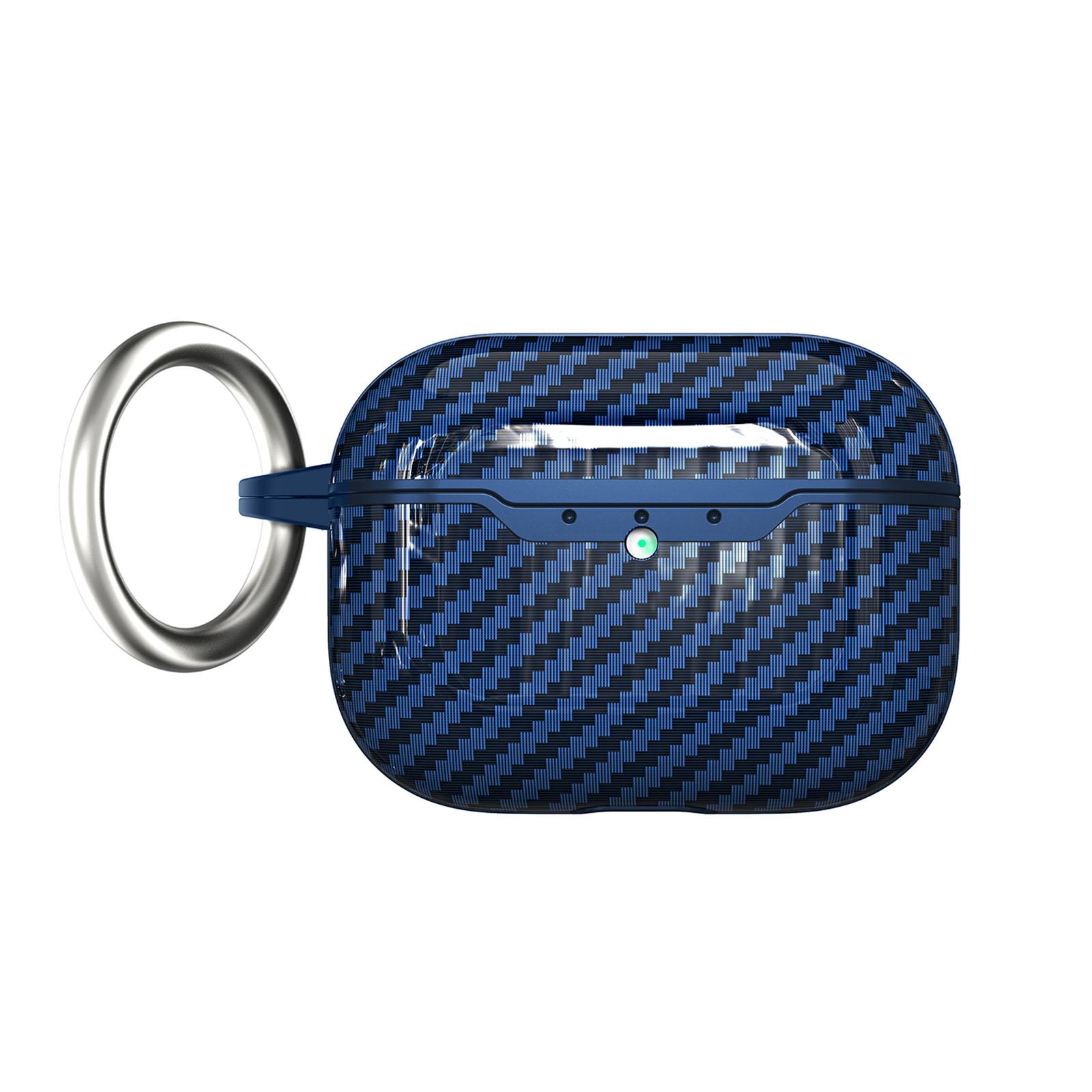 For AirPods Pro 3 Carbon Fiber TPU Earphone Protective Cover(Blue) - Shopkiz.com
