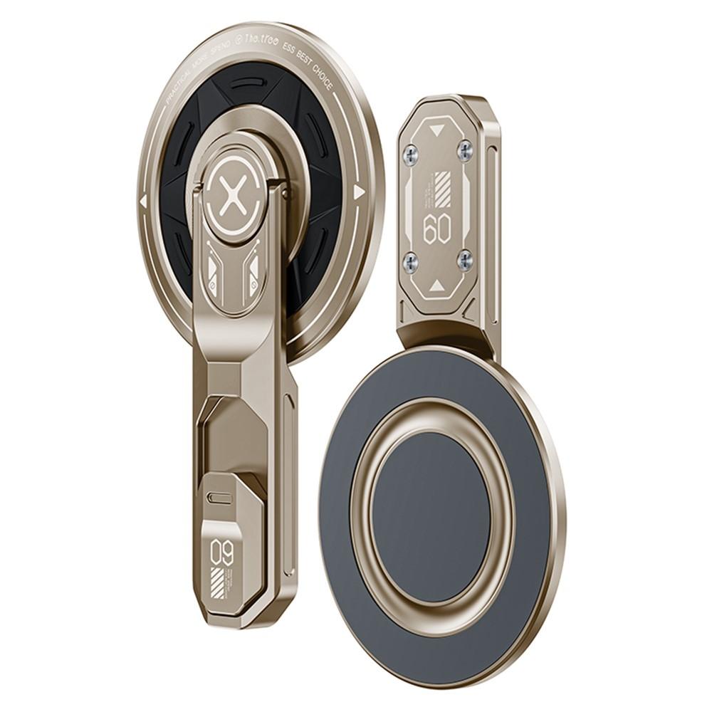 T9 Double Sided Adhesive Ring Grip 360 Degree Rotation Folding Magnetic Phone Holder(Gold) - Shopkiz.com