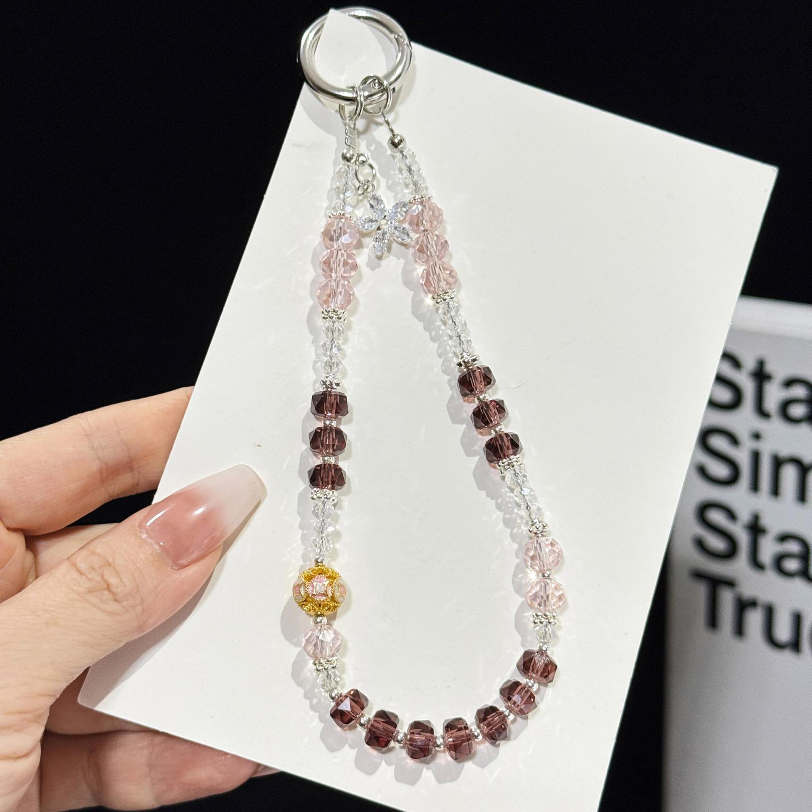 Drilled Floral Crystal Star Necklace(Pink) - Shopkiz.com