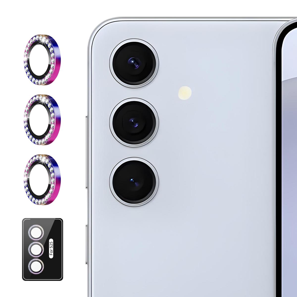 For Samsung Galaxy S26 5G ENKAY AR Anti-reflection Individual Diamond Ring Camera Lens Glass Film(Colorful) - Shopkiz.com
