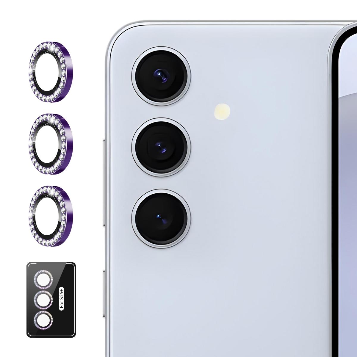 For Samsung Galaxy S26+ 5G ENKAY AR Anti-reflection Individual Diamond Ring Camera Lens Glass Film(Deep Purple) - Shopkiz.com