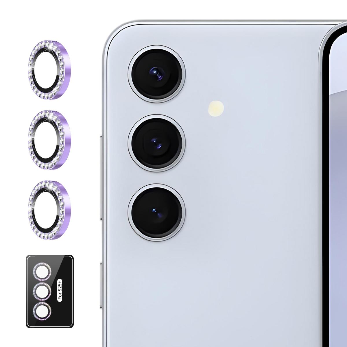 For Samsung Galaxy S26+ 5G ENKAY AR Anti-reflection Individual Diamond Ring Camera Lens Glass Film(Light Purple) - Shopkiz.com