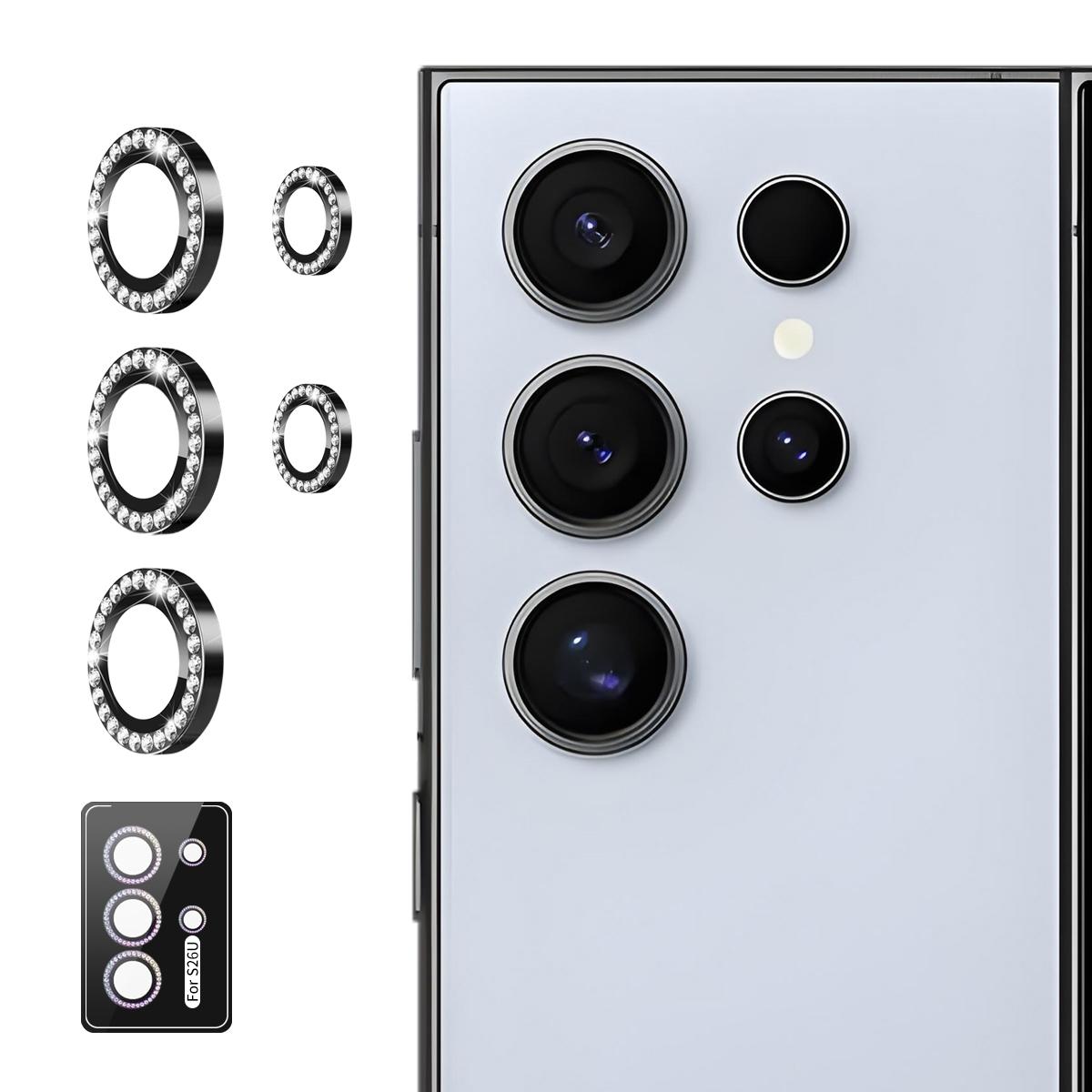 For Samsung Galaxy S26 Ultra 5G ENKAY AR Anti-reflection Individual Diamond Ring Camera Lens Glass Film(Black) - Shopkiz.com